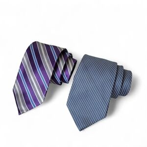 Arrow 100% Silk Ties Striped Pattern Office Formal Versatile Set Of Two